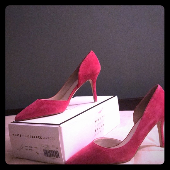 White House Black Market Rosey Suede Pumps - Picture 2 of 2